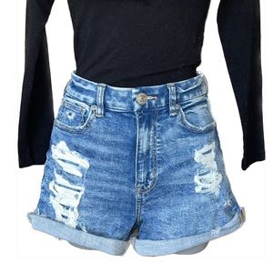AE Curvy High Rise Jean Shorts